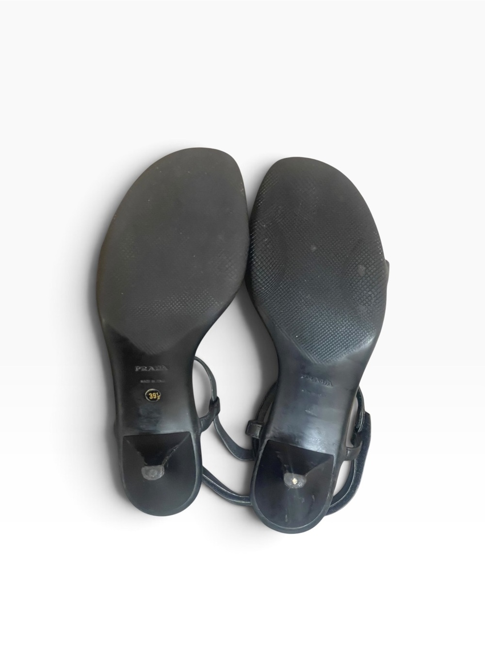 Prada calzature donna black sandals size 39.5 (9.5) USA - Picture 6 of 11